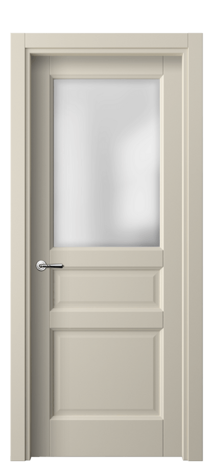 Межкомнатная дверь Галант 1432 ПЭТ светло-бежевый Сатинированное стекло Цена 29259 ₽ | Volhovec