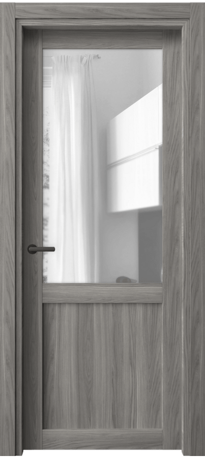 Межкомнатная дверь Нео 2122 Имбирный ясень Прозрачное стекло, триплекс Цена 28779 ₽ | Volhovec