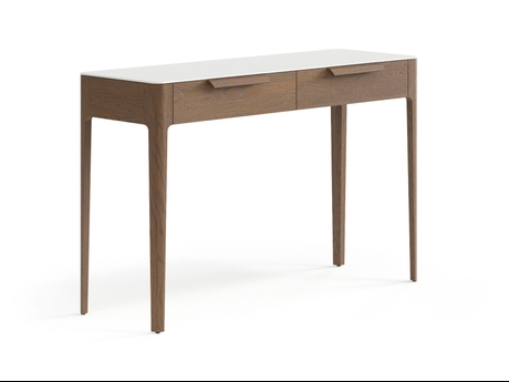 Мебель Консоль Пьега 2 ящика. Цвет Дуб туманный матовый. Материал Массив дуба матовый. Коллекция Консоль Пьега 2 ящика. Картинка.