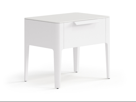 Мебель Тумба прикроватная Piega 1 ящик. Цвет Матовый пудровый белый. Материал Гладкая эмаль. Коллекция Тумба прикроватная Piega 1 ящик. Фото. Мебель Тумба прикроватная Piega 1 ящик. Цвет Матовый пудровый белый. Материал Гладкая эмаль. Коллекция Тумба прикроватная Piega 1 ящик. Картинка.