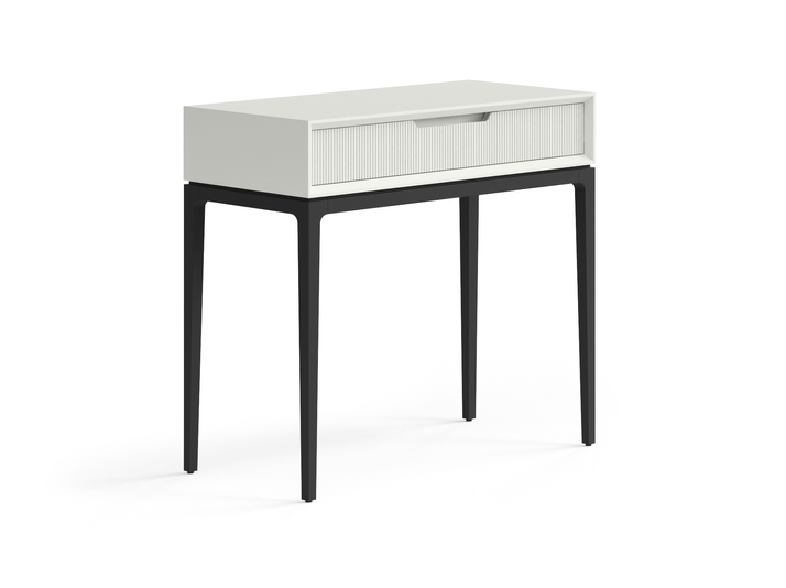 Мебель Консоль Вельвет 1 ящик. Цвет Матовый жемчужный. Материал Гладкая эмаль. Коллекция Консоль Вельвет 1 ящик. Картинка.