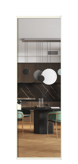 Дверь межкомнатная АЛПЛ040.01 Crystalvision АЖМ. Цвет Алюминий жемчужный. Материал Алюминий в эмали. Коллекция Формато. Картинка.