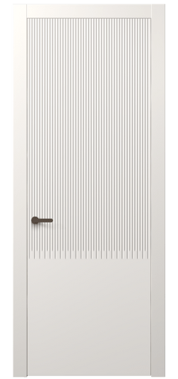 Дверь межкомнатная АКП 8627 МПБЛ. Цвет Матовый пудровый белый. Материал Гладкая эмаль. Коллекция Дюна. Картинка.