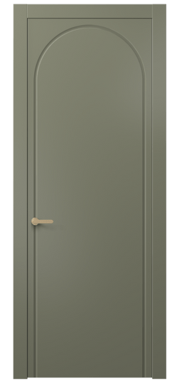 Дверь межкомнатная АКП 8647 МОТ. Цвет Матовый оливковый тёмный. Материал Гладкая эмаль. Коллекция Альба. Картинка.