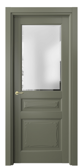 Межкомнатная дверь 6324 БОТ Сатинированное стекло с фацетом. Цвет Бук оливковый тёмный. Материал Массив бука эмаль. Коллекция Toscana Elegante. Фото. Дверь межкомнатная 6324 БОТ Сатинированное стекло с фацетом. Цвет Бук оливковый тёмный. Материал Массив бука эмаль. Коллекция Toscana Elegante. Картинка.