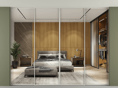 Перегородка Формато внутри проёма скрытое крепление в потолок 4 створки