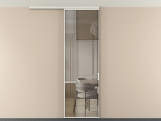 Перегородка Mosaic вдоль стены на потолок 1 створка